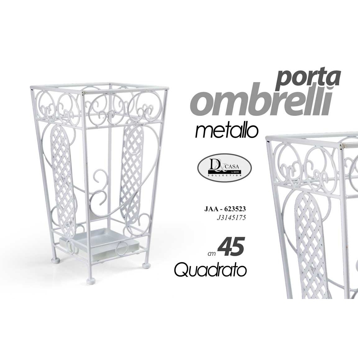 Jaa/Portaombrelli Bco Rett 45Cm J3145175