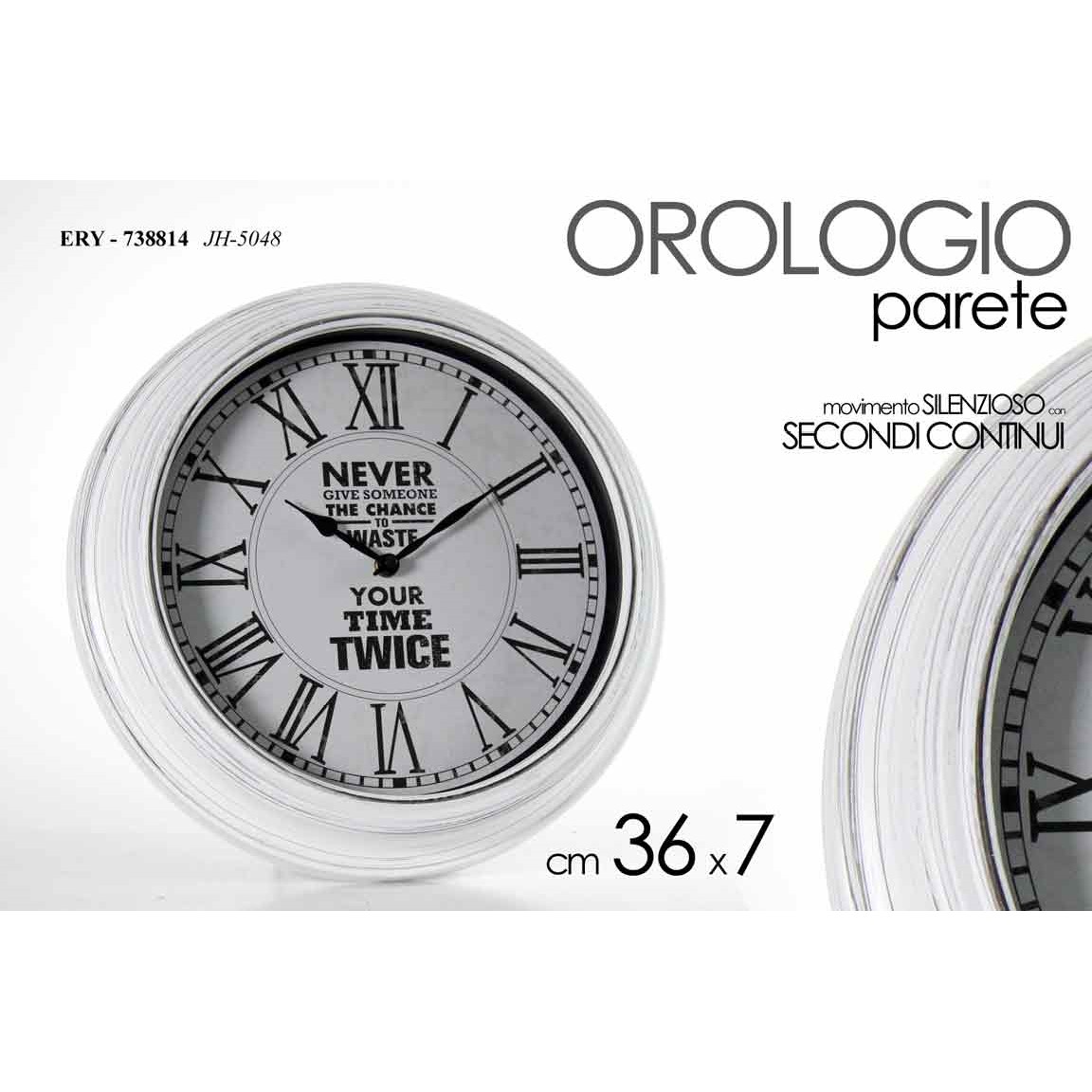 Ery/Orologio Bianco 36*36*7Cm Jh5048