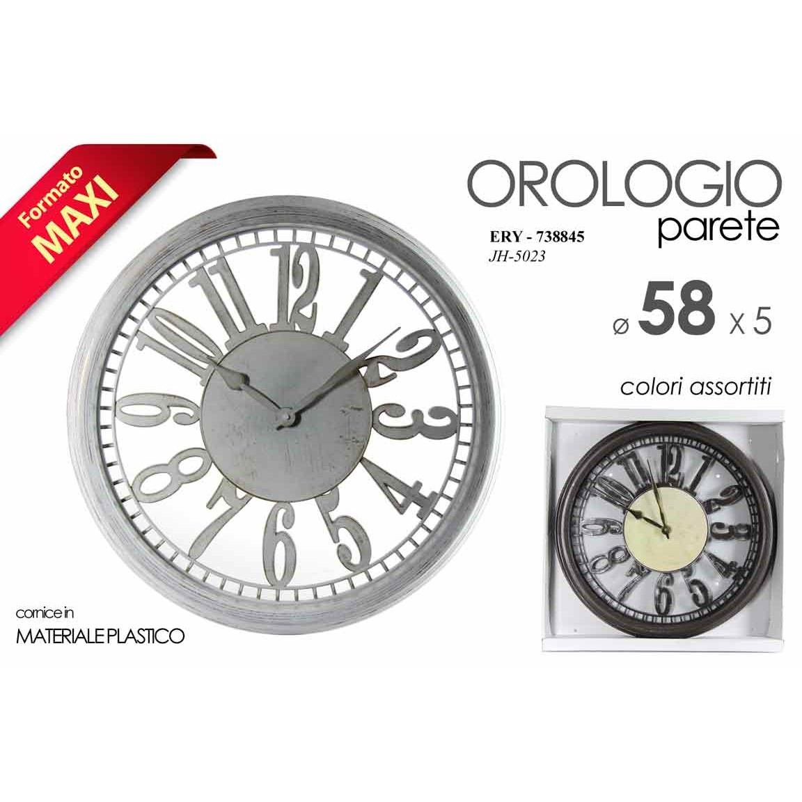 Ery/Orologio 58X58X5,2Cm Ass Jh5023
