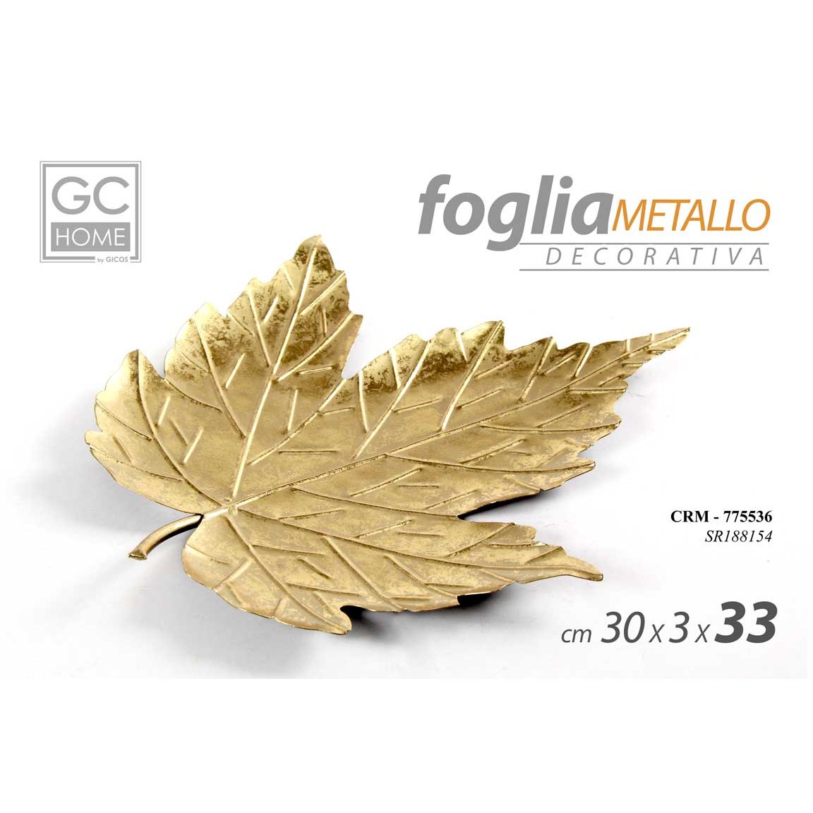 Crm/Foglia Metallo 30*2,5*33Cm Sr188154
