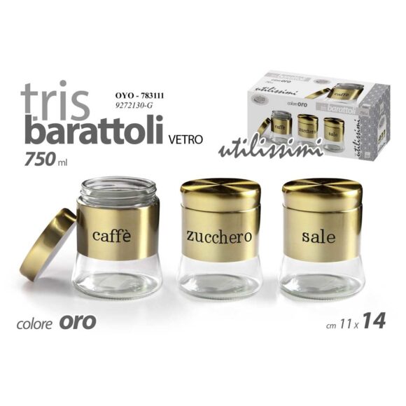 Oyo/3 Barattoli 750 Oro 11*14 9272130/G