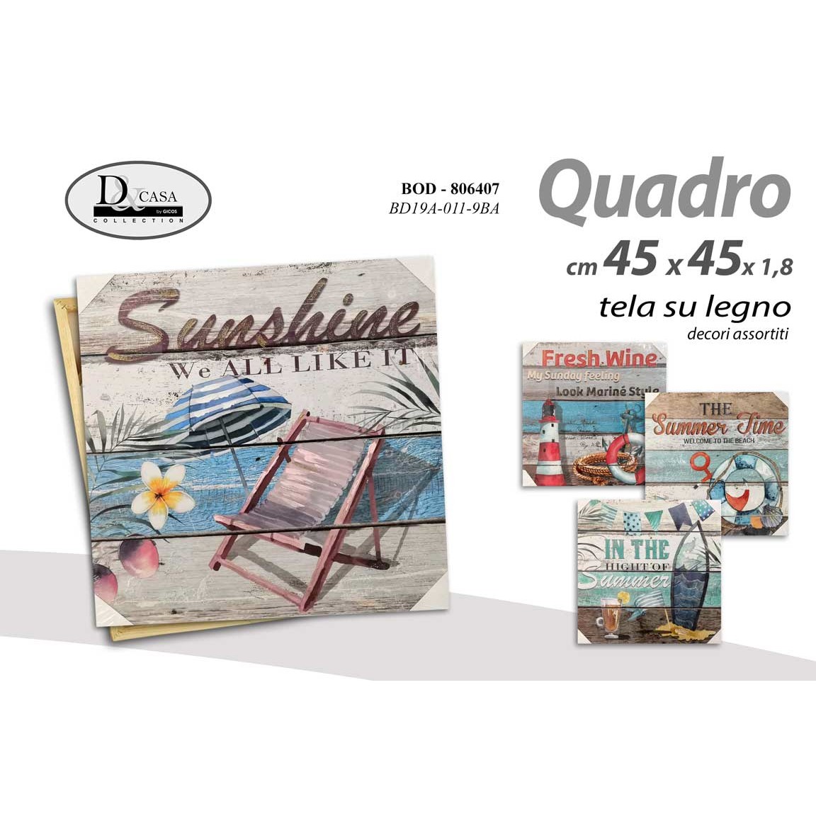 Bod/Quadro As 45*45*1,8Cm Bd19A011/9Ba