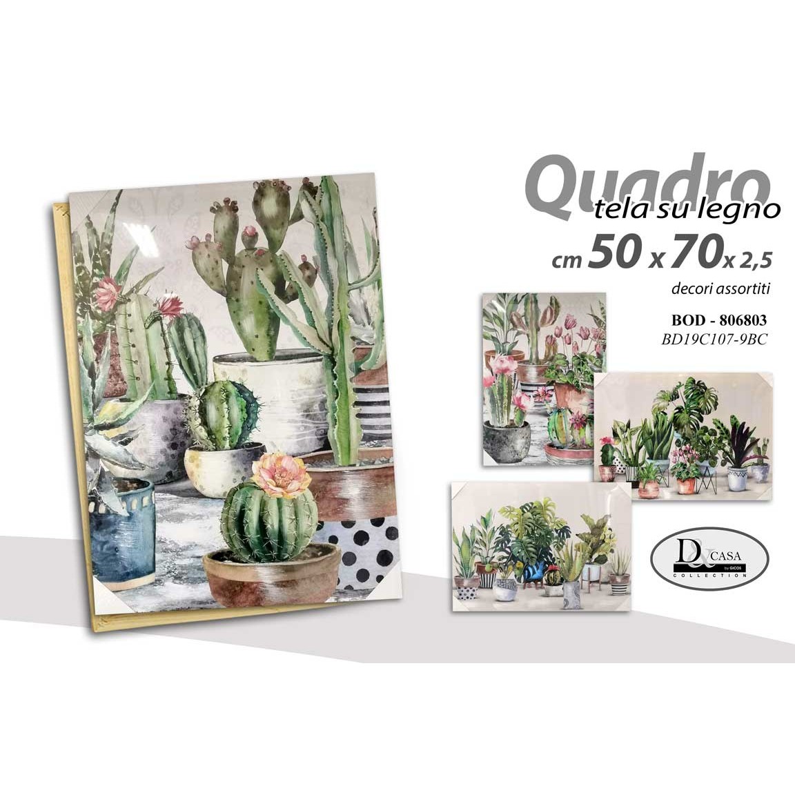 Bod/Quadro Ass. 50*70*2,5Cm Bd19C107-9Bc