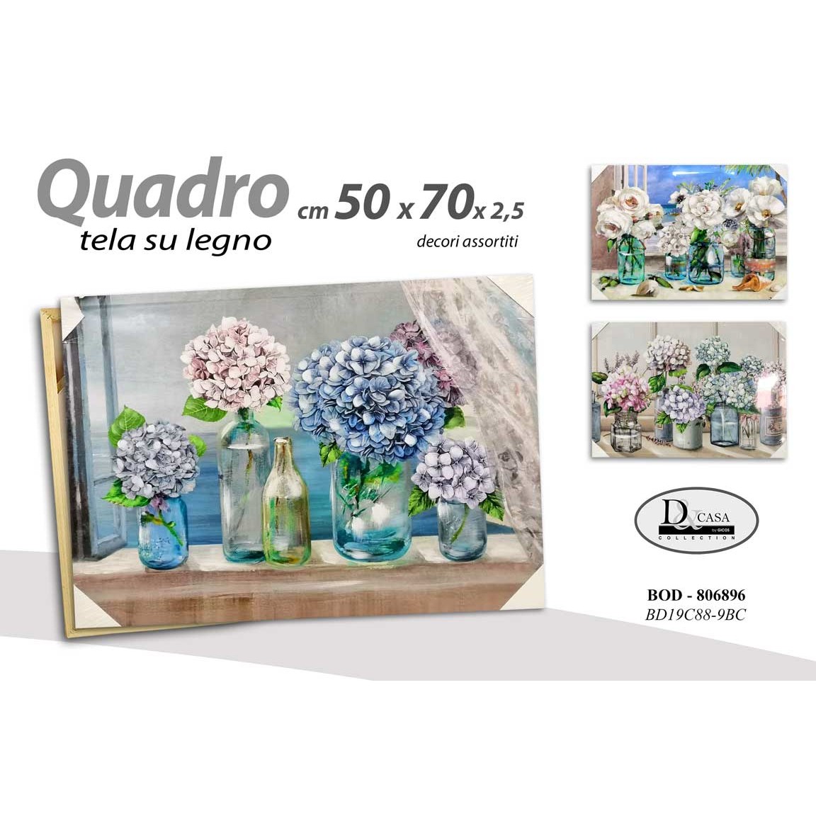 Bod/Quadro Ass 50*70*2,5Cm Bd19C088-9Bc