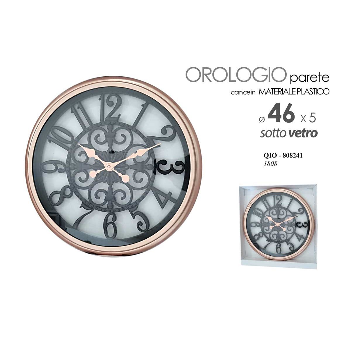Qio/Orologio 45,7*45,7*4,7Cm 1808