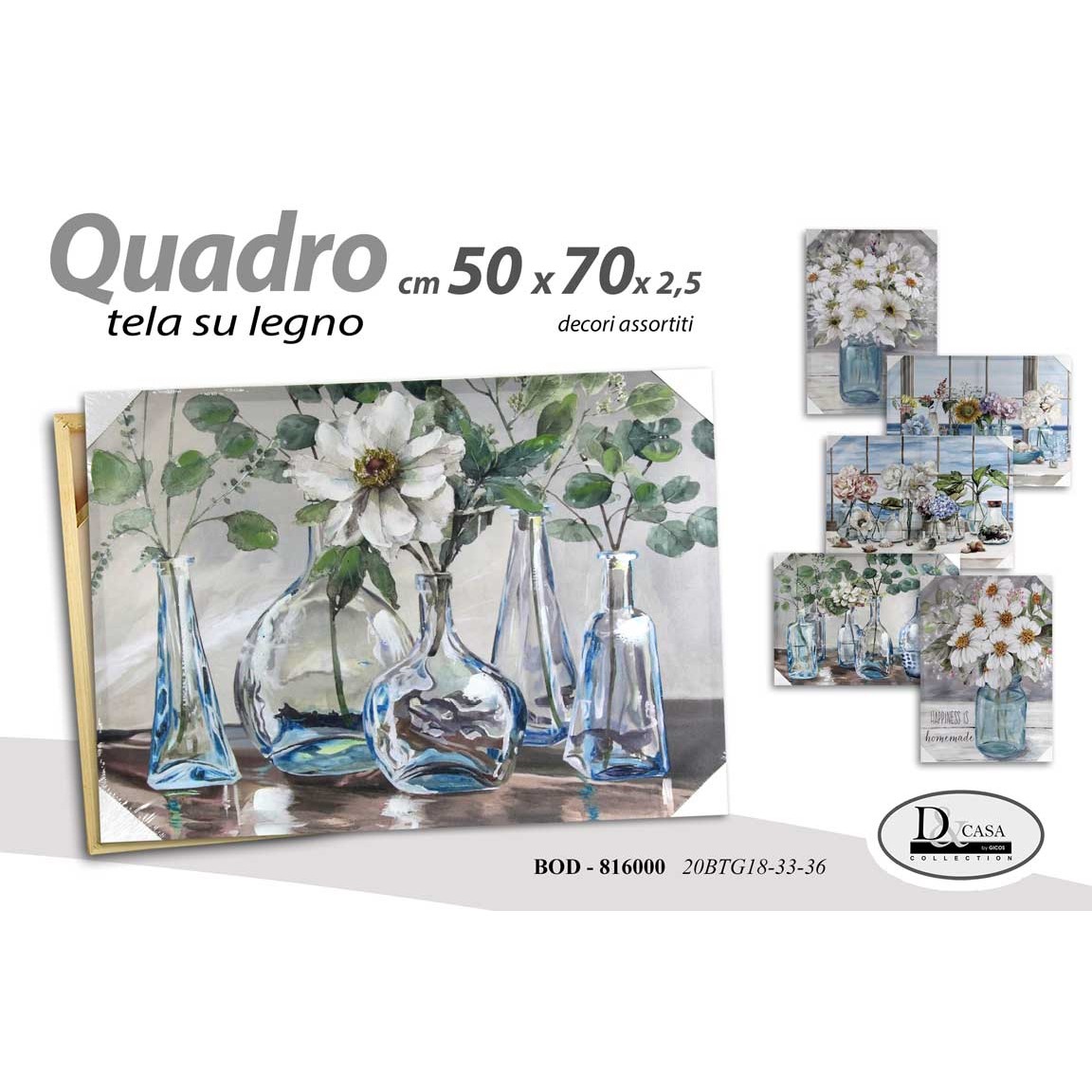 Bod/Quadro Ass 50*70*2,5Cm 20Btg18-33-36