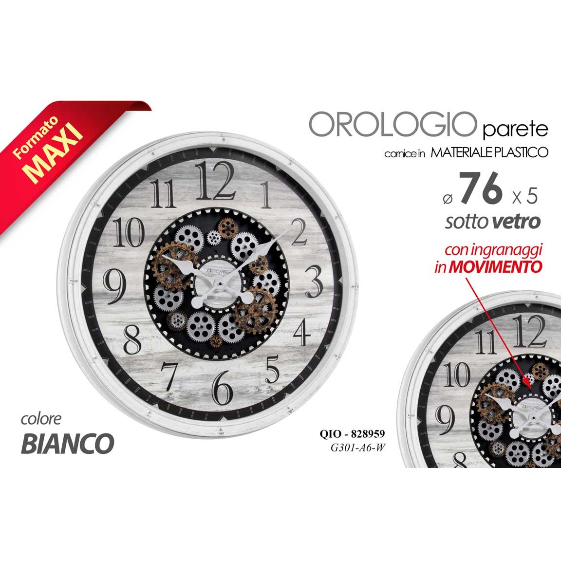 Qio/Orologio Bianco 76Cm G301A6/W