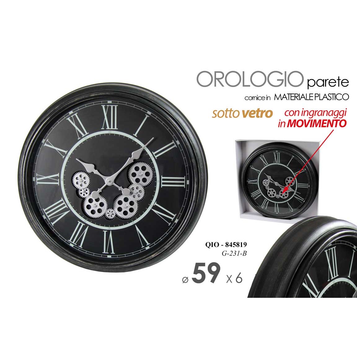 Qio/Orologio 58,5*58,5*5,5 G231B