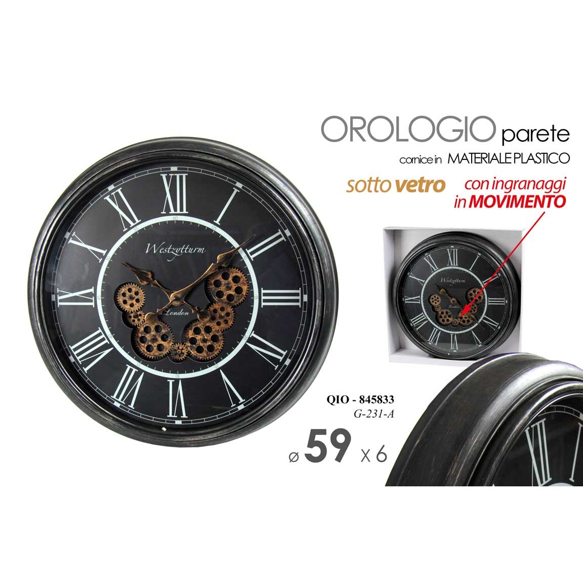 Qio/Orologio 58,5*58,5*5,5 G231A