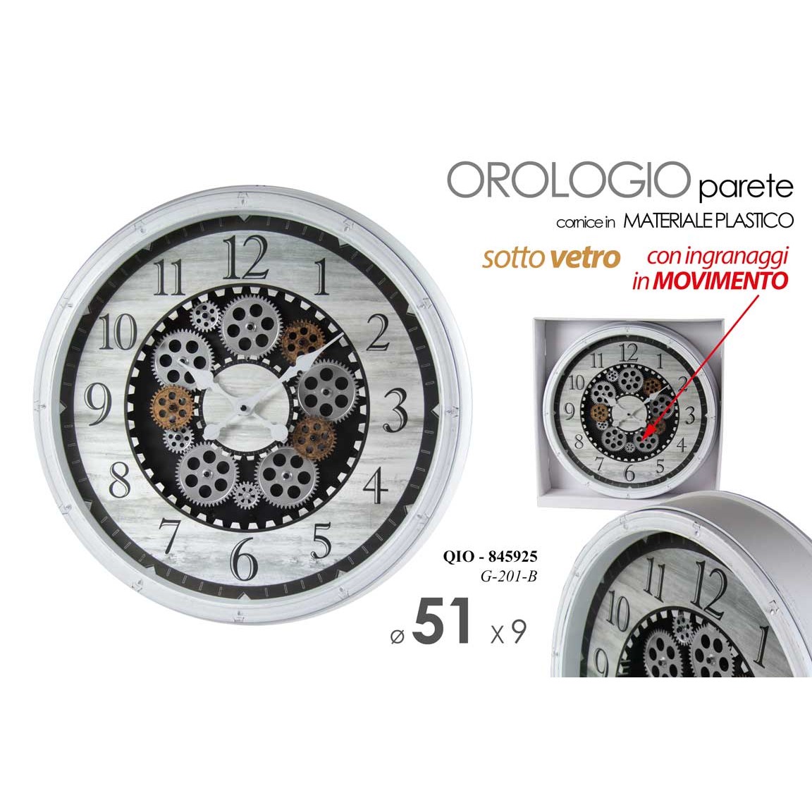 Qio/Orologio 50,8*50,8*8 G201B