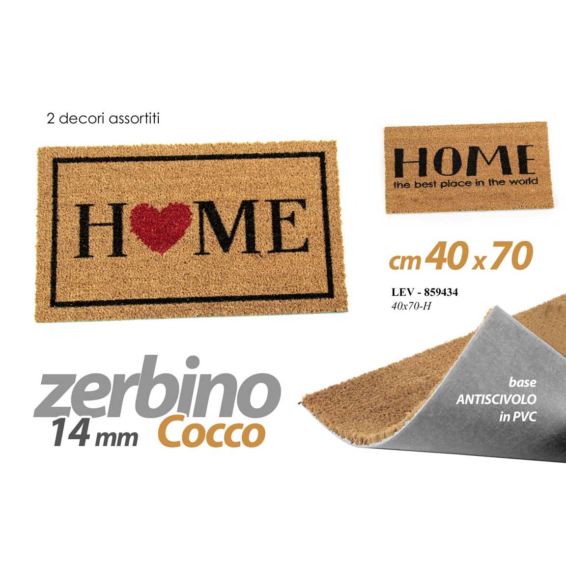 Lev/Zerb.Cocco 14Mm Home 40*70Cm 50*70/H