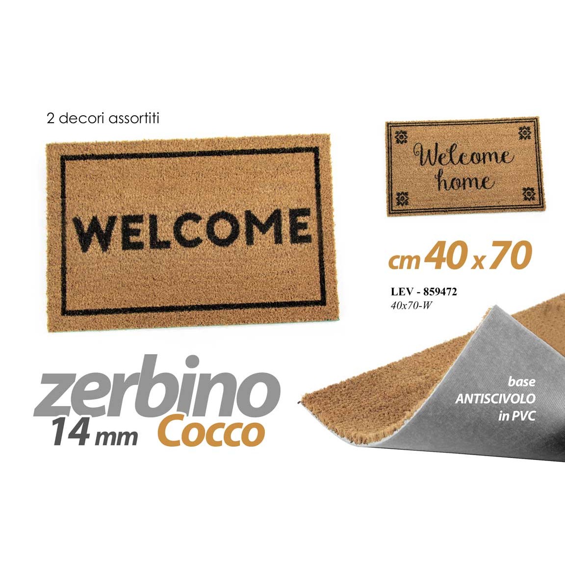 Lev/Zerb.Cocco 14Mm Welc 40*70Cm 40*70/W