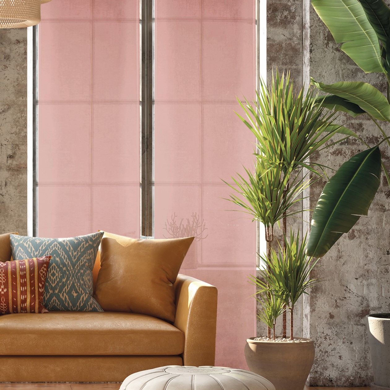 Hua 55627 Tenda Violante A Pannello Pink 55*280Cm