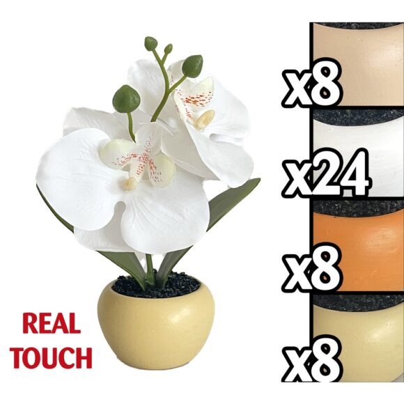 Bec 60049 Mini Orchidea White Real Touch 5,5*5,5*17Cm