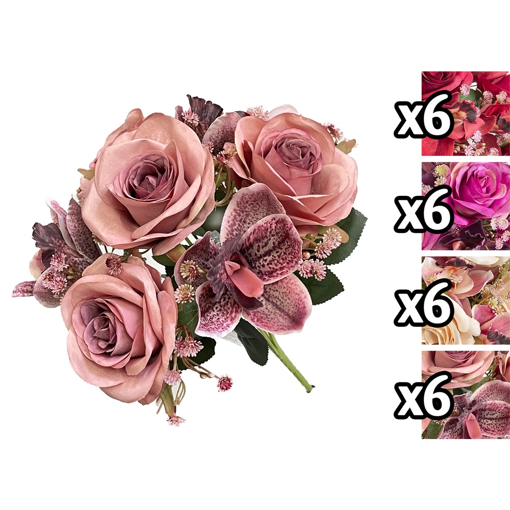 Eli 59874 Bush Rose Orchidee 30Cm 4 Ass.