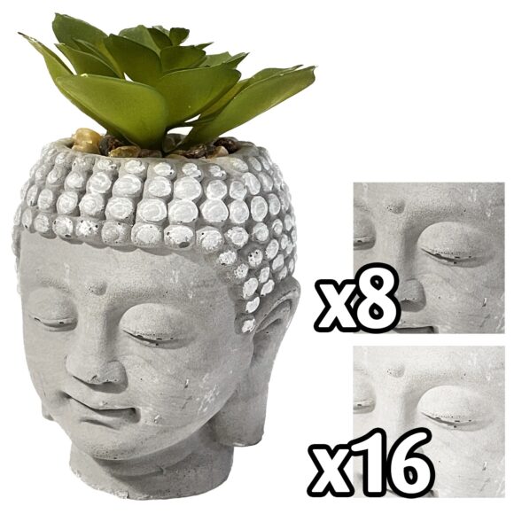 Gha 59424 Vaso Buddha Small Plant 8*8*11Cm 2 Ass. 1/24