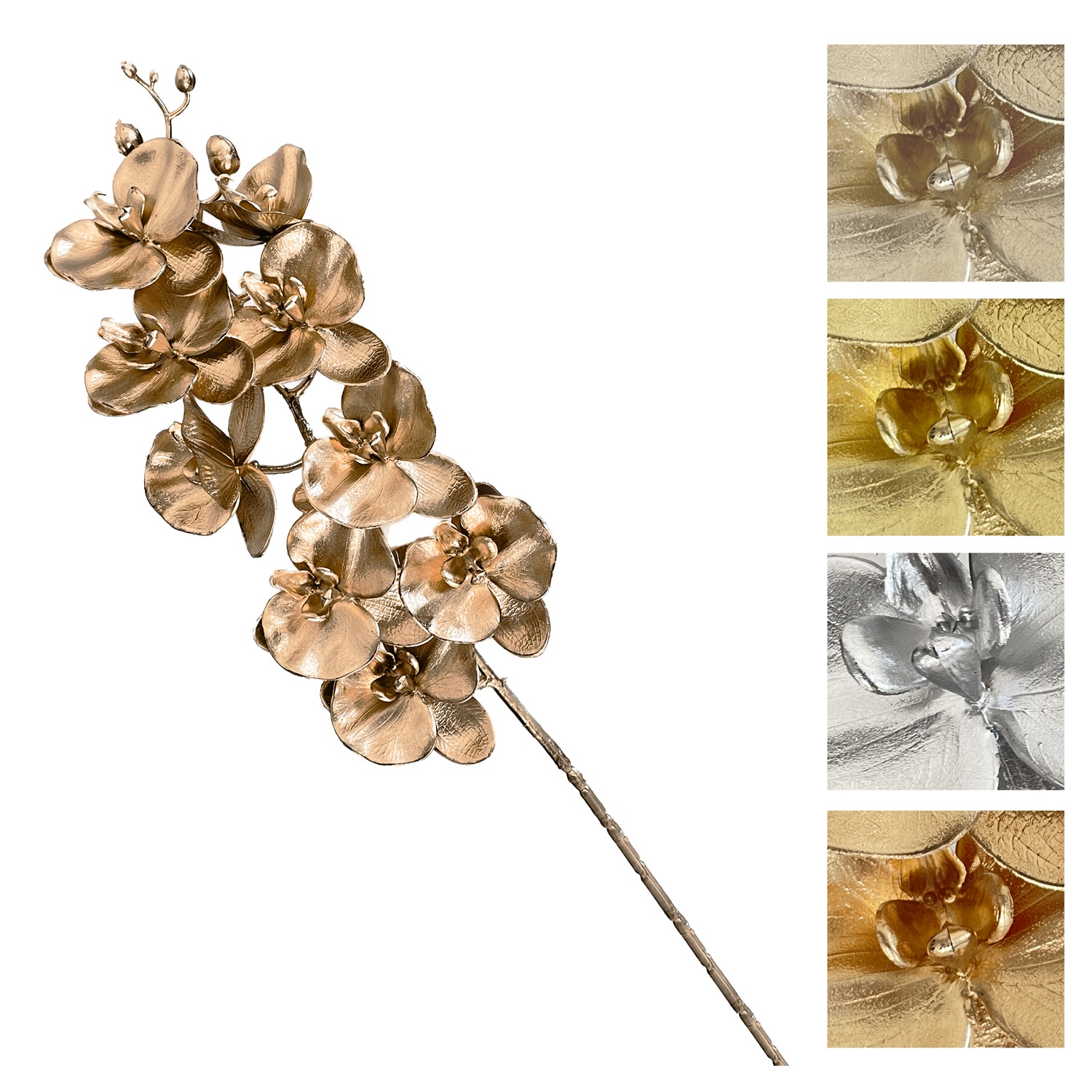 Nic 59513 Stelo Orchidea Xmas Metallic 76Cm 3 Ass.
