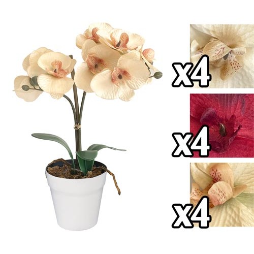 Nic 59524 Vaso Orchidea Leaves Small 31Cm 3 Ass.