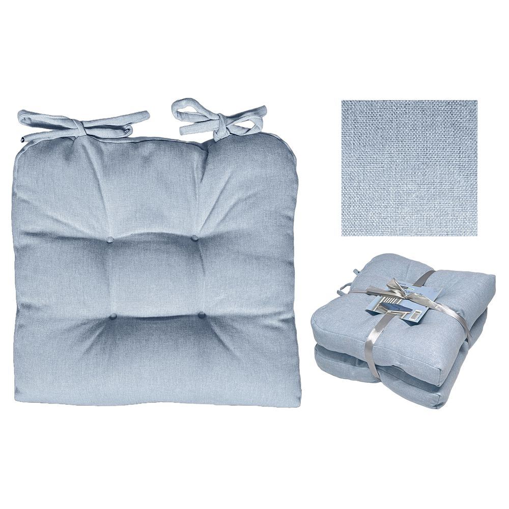 Tpe 61536 Set 2 Cuscini Da Seduta Celesti 2 X 40*40*10Cm