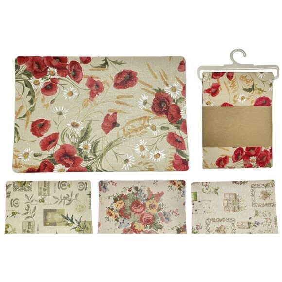 Nia 61280 Tovaglia Poly Flower Series 140*240Cm 4 Ass.