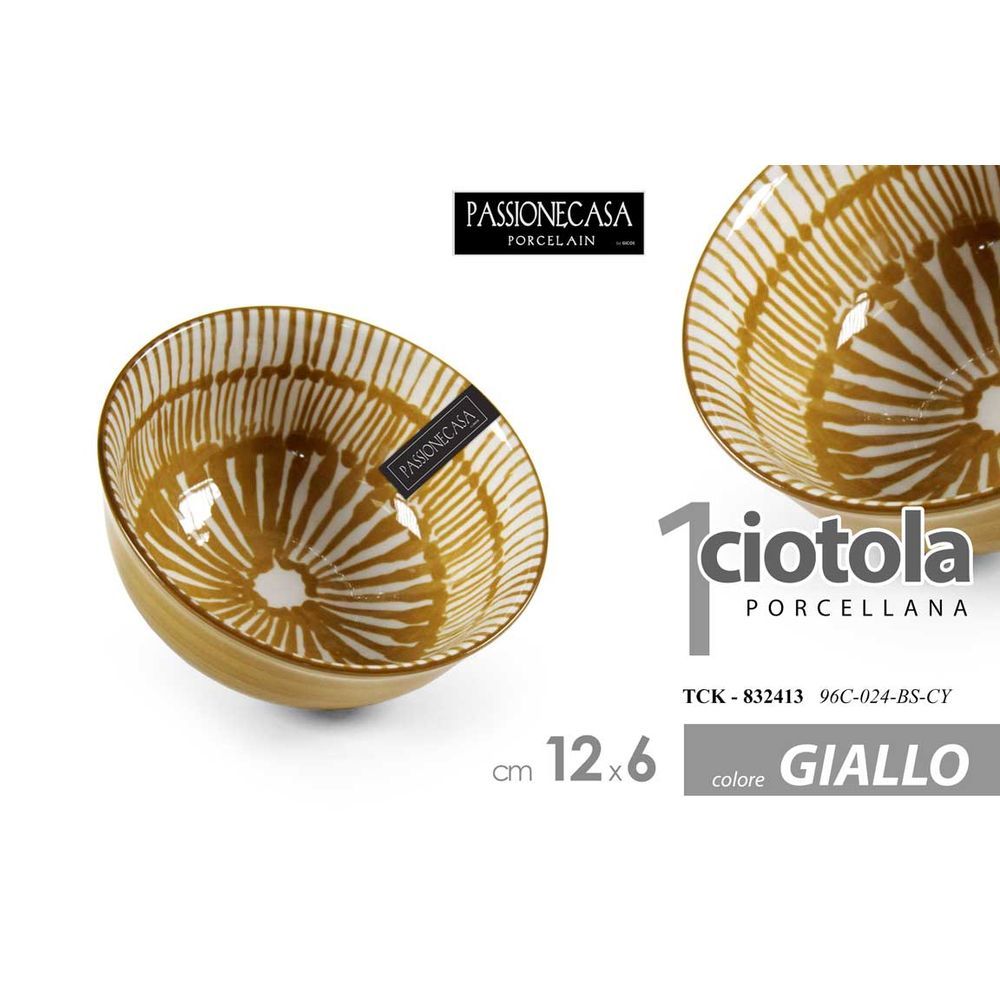 Tck/Ciotola Gialla 12*5*6Cm 96C-024Bs-Cy