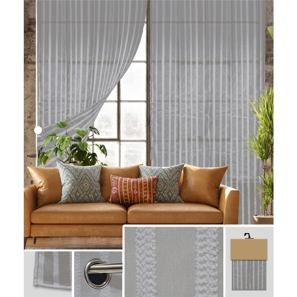 Len 60718 Tenda Siria Grigia 140*280Cm