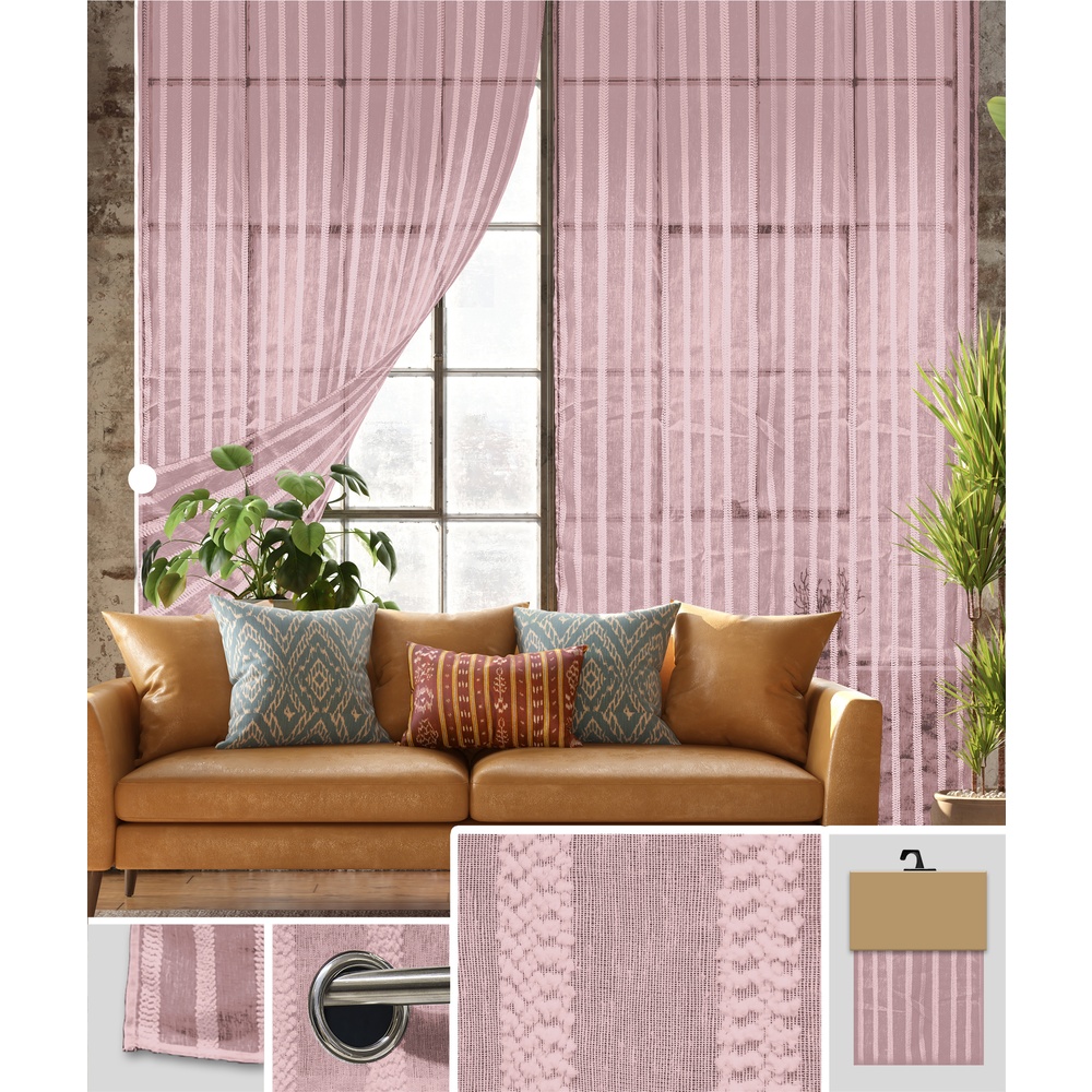 Len 60719 Tenda Siria Rosa 140*280Cm