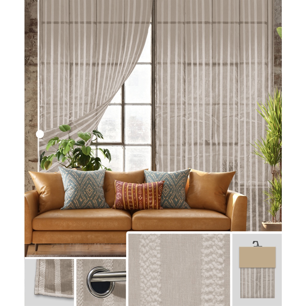 Len 60720 Tenda Siria Tortora 140*280Cm