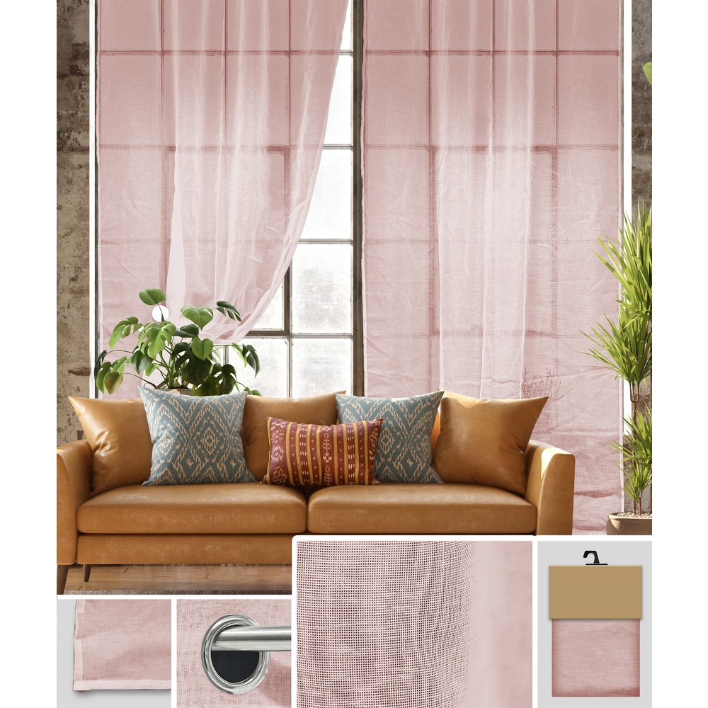 Len 60735 Tenda Priscilla Rosa 140*280Cm