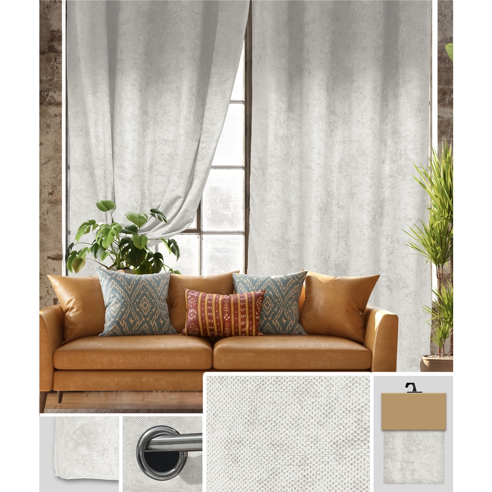 Len 60737 Tenda Virginia Off White 140*280Cm