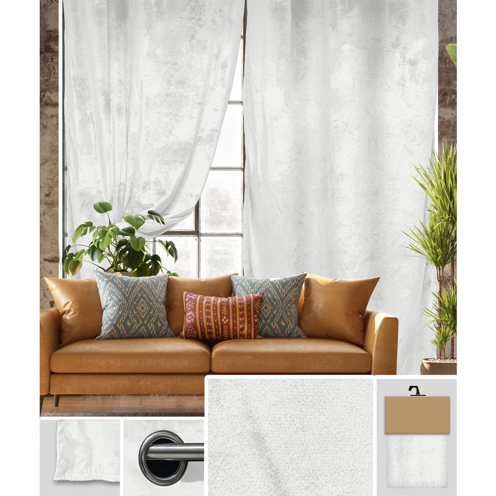 Len 60743 Tenda Brianna Off White 140*280Cm