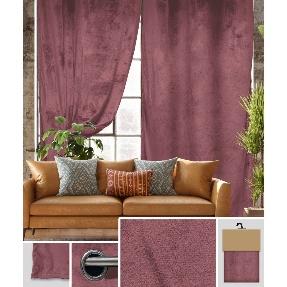 Len 60746 Tenda Brianna Rosa 140*280Cm