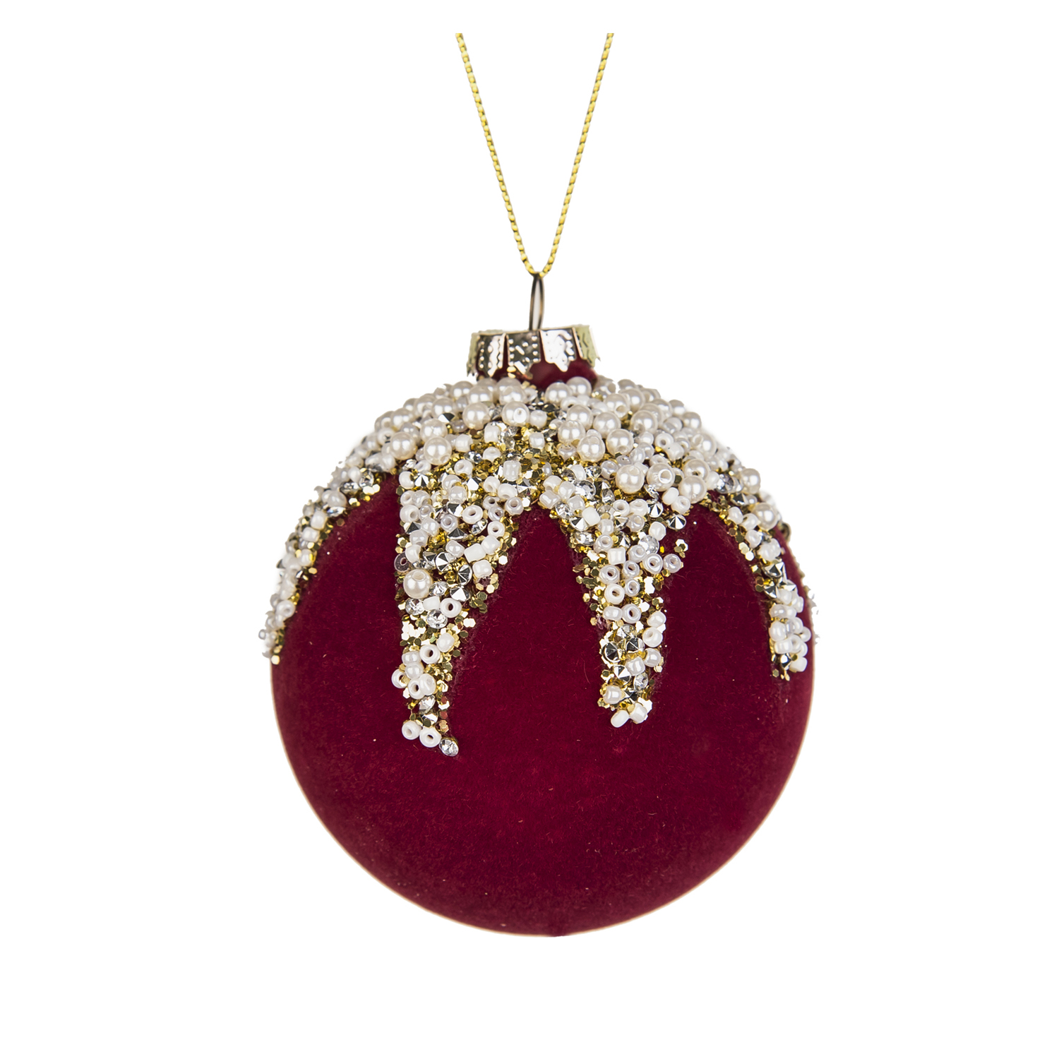 Yuj 56773 Sfera Vetro Velvet Bordeaux D.10Cm