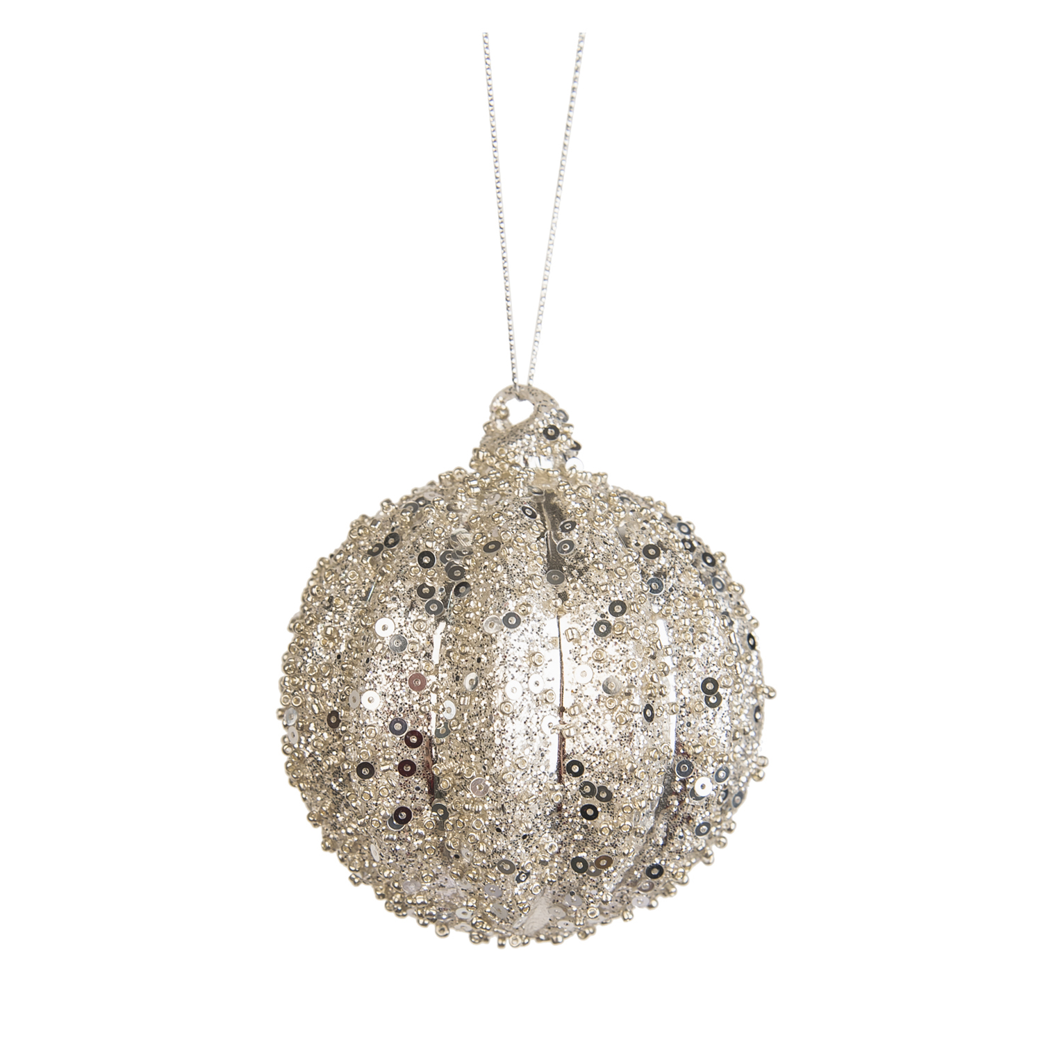Yuj 56871 Sfera Vetro Glitter D.8Cm