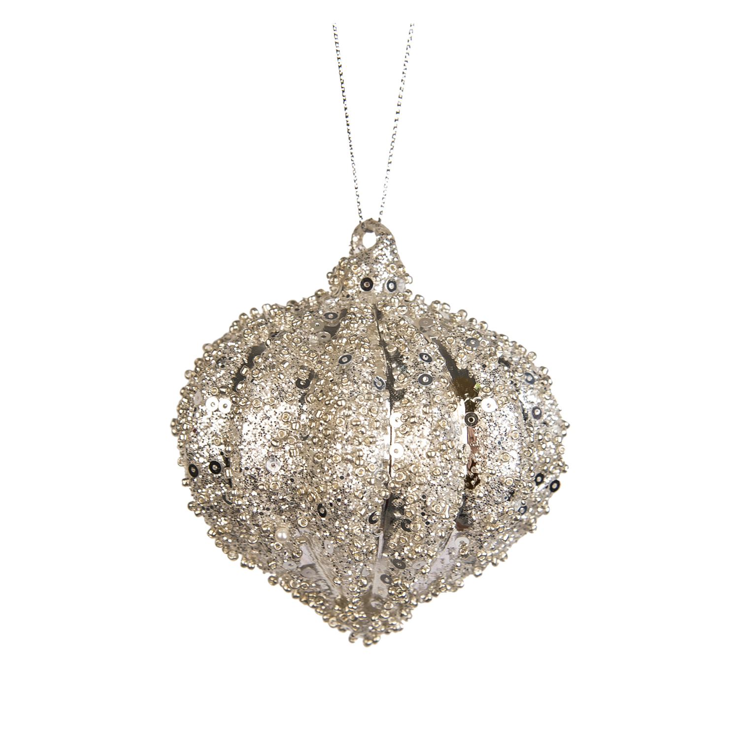 Yuj 56874 Sfera Vetro Cipolla Glitter D.8Cm