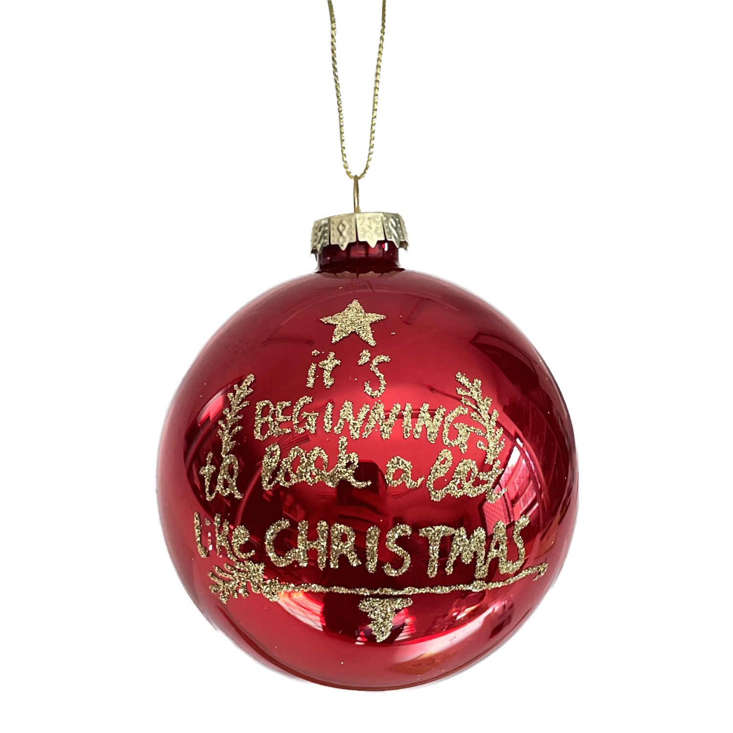 Yuj 59238 Sfera Vetro Red Xmas Beginning 10Cm