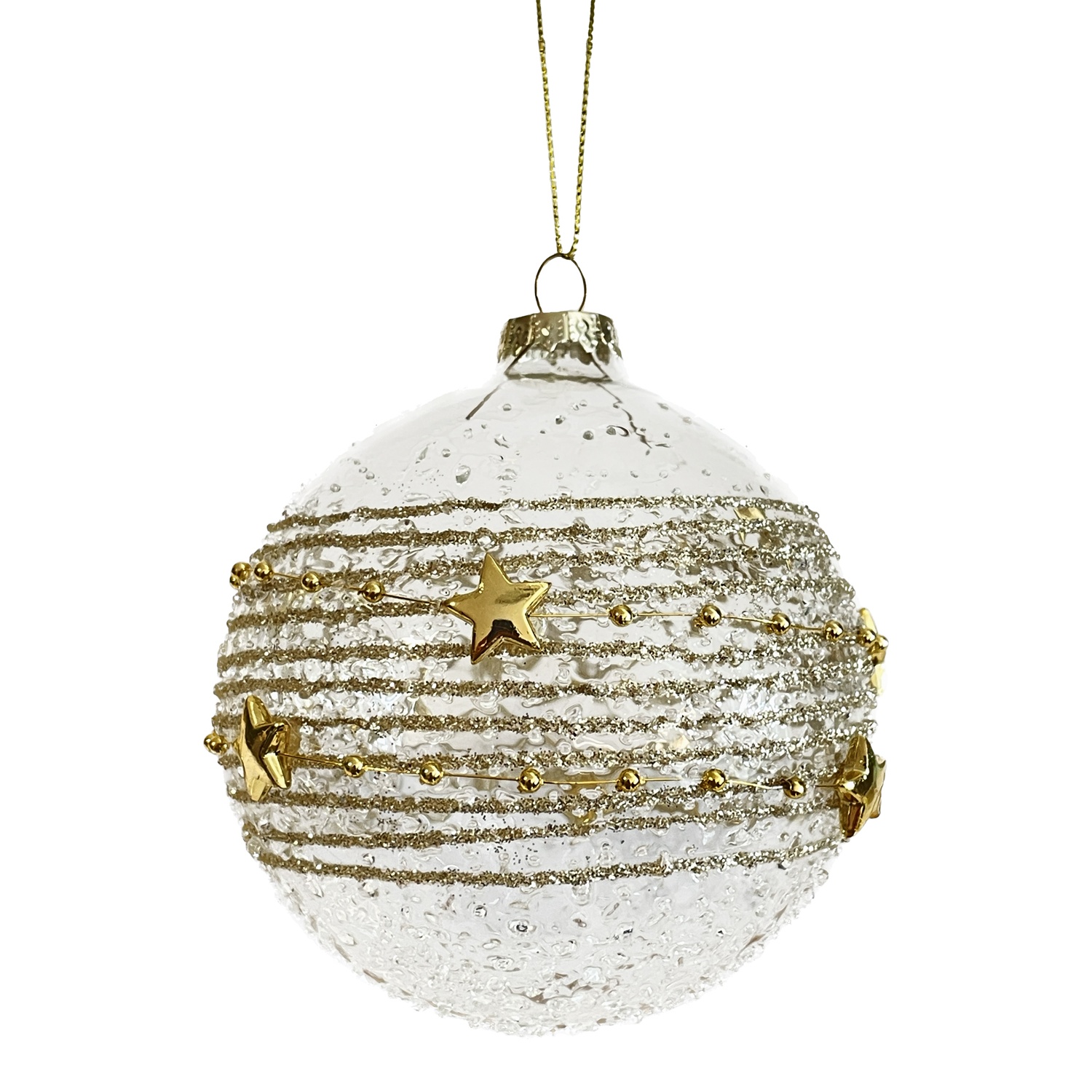 Yuj 59277 Sfera Vetro Gold String 8Cm