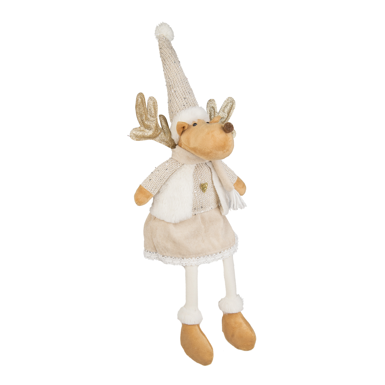 Adm 57634 Deco Cervo Mountain Seduto 22*14*65Cm 2 Ass.