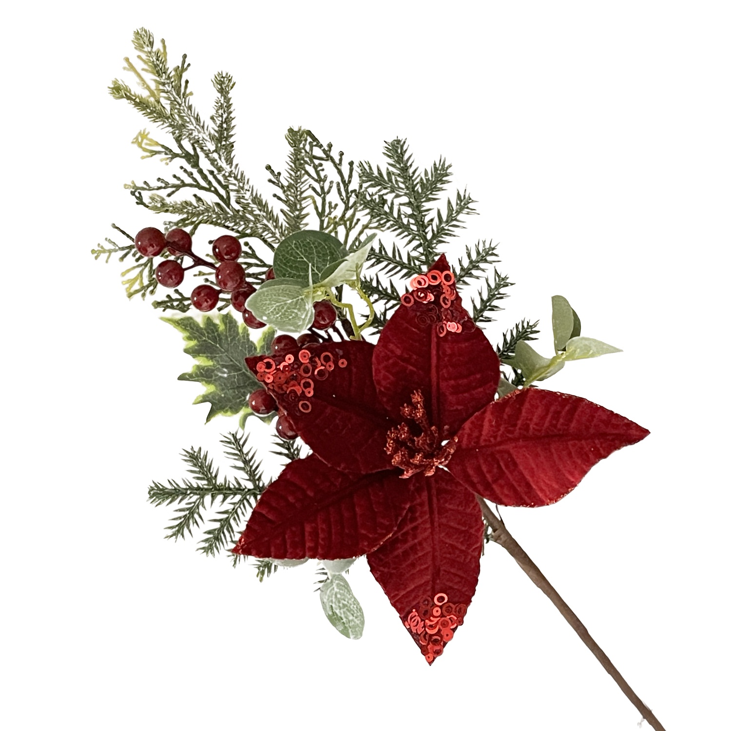 Bet 59137 Pick Christmas Stella Di Natale Bacche Big 50Cm