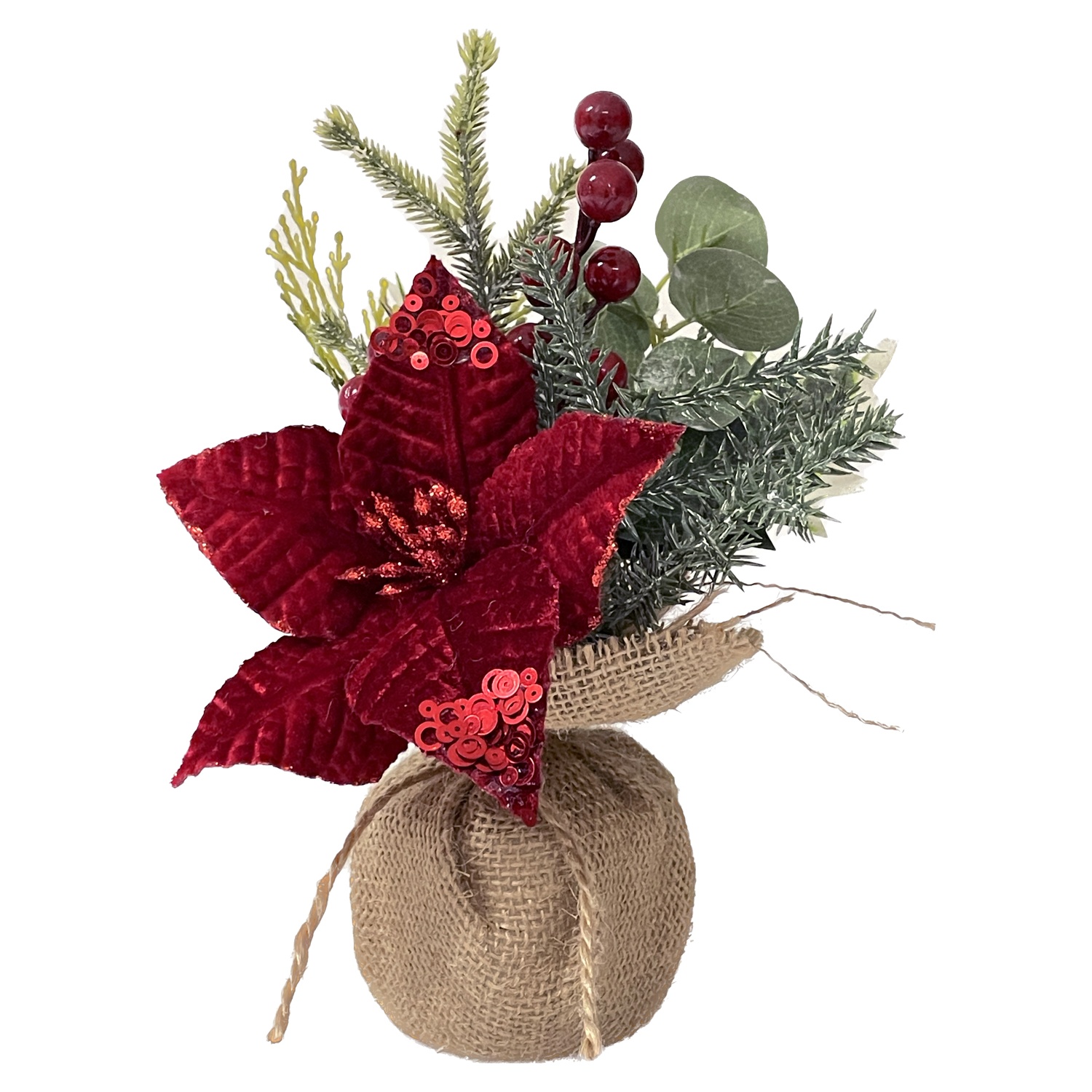 Bet 59140 Vaso Christmas Stella Di Natale Bacche Small 25Cm