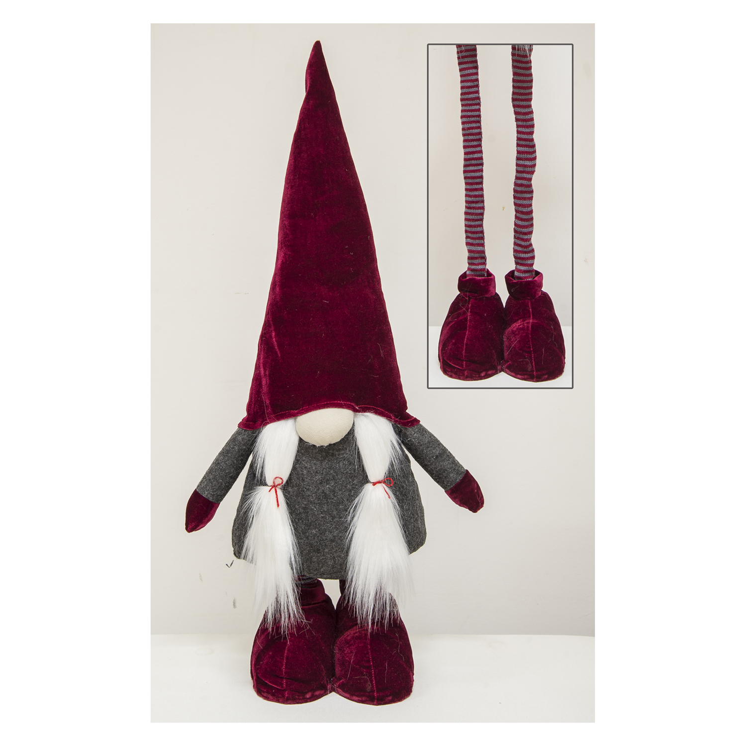 Che 55964 Deco Gnomo Allungabilevelvet Hat 125Cm 2 Ass.