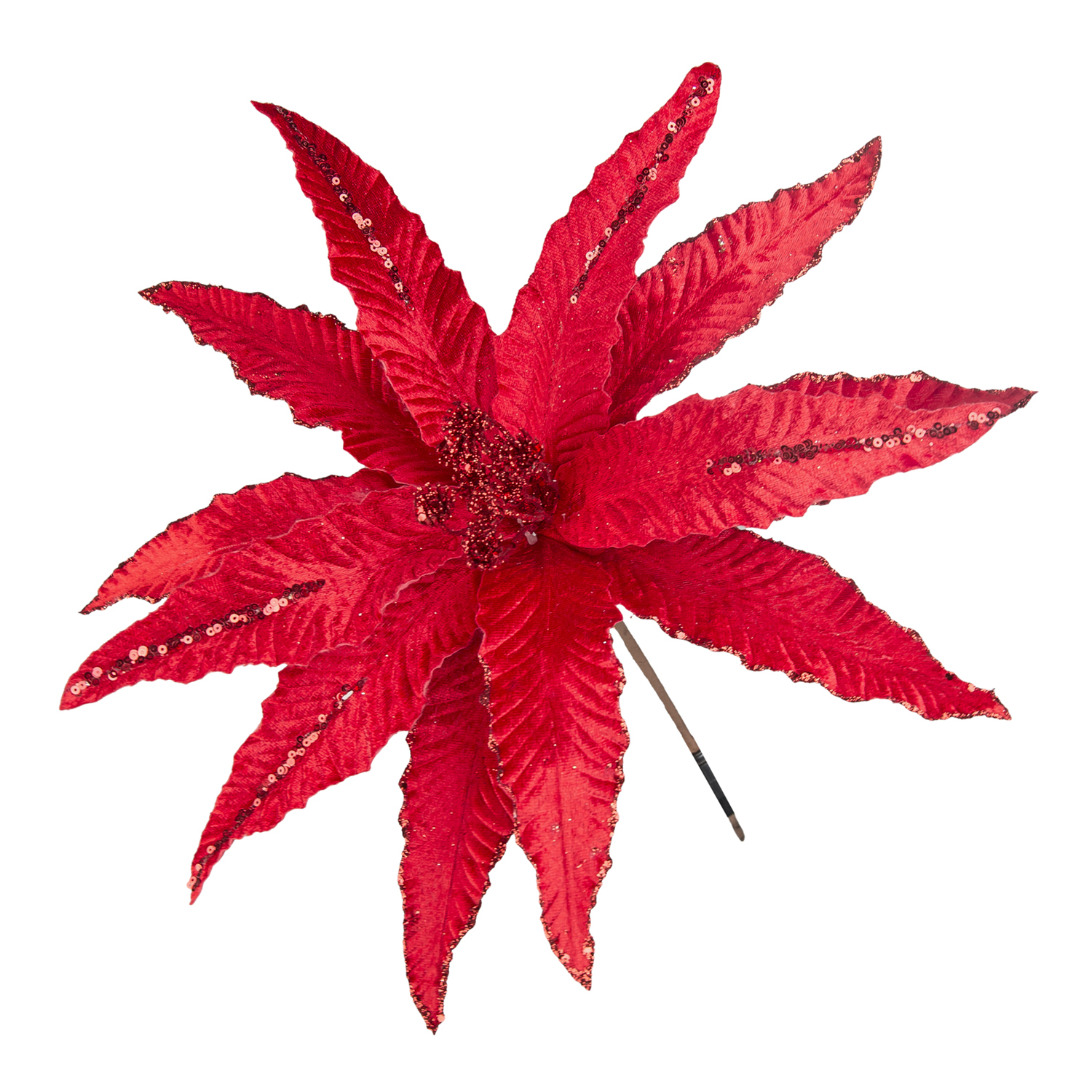 Dor 57893 Stelo Stella Natale Glitter Rosso 70Cm