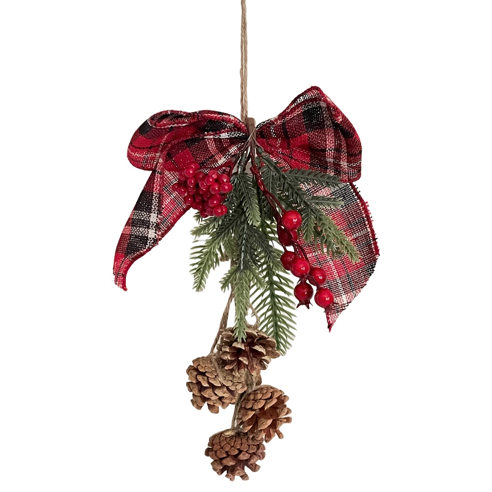 Dor 61164 Hanging Ribbon Pigne Joy Xmas 37Cm