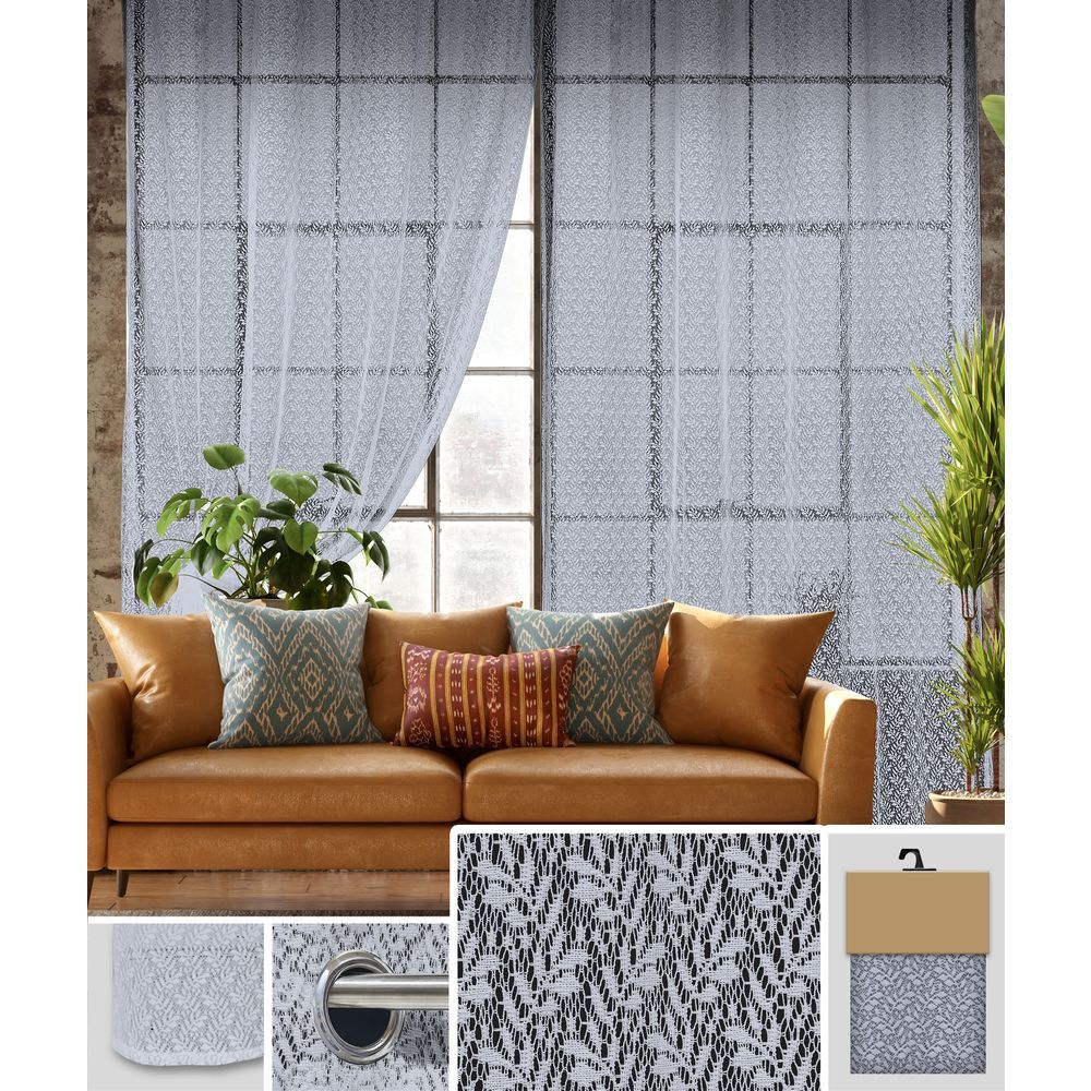 GAX 60757 Tenda Foliage Ricam. Grigio 140*280Cm