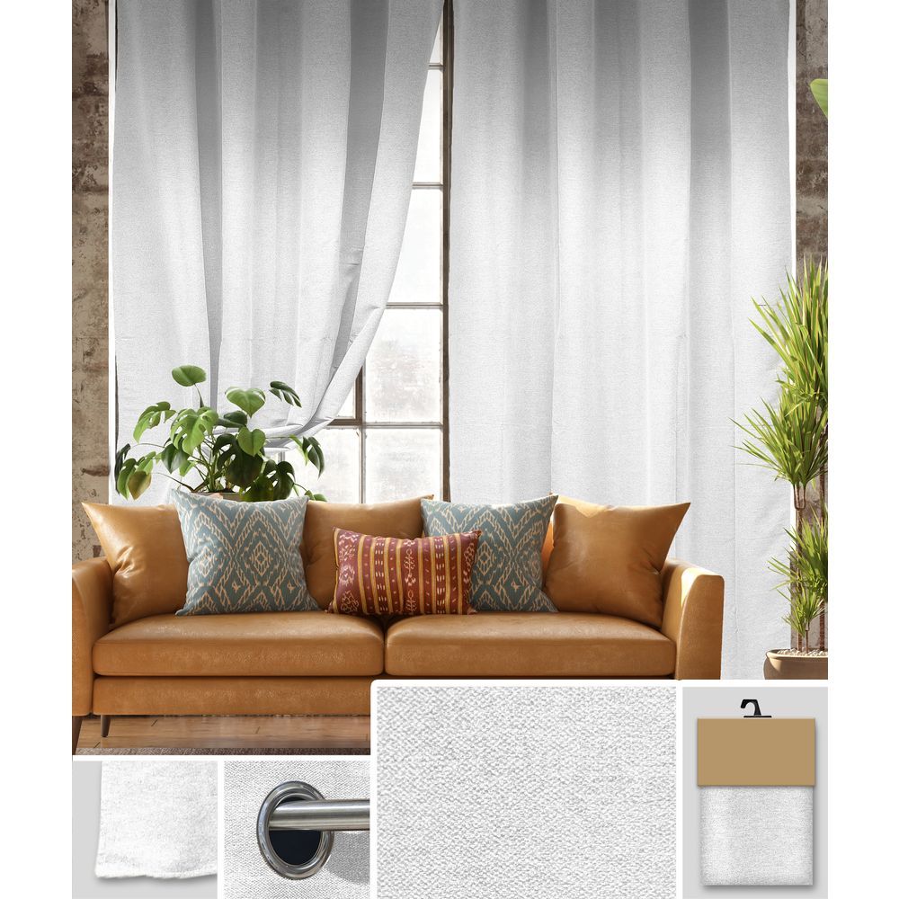 GAX 60766 Tenda Madame Ciniglia Bianca 140*280Cm