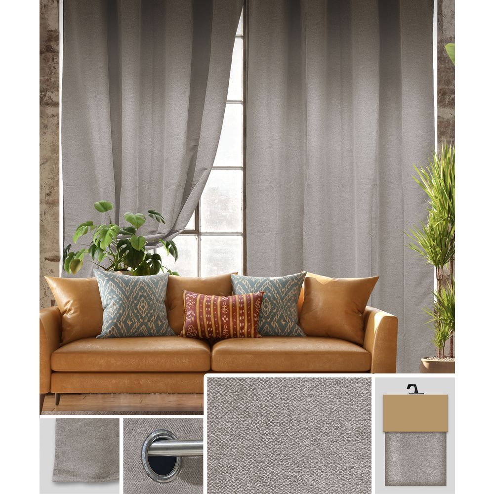 GAX 60770 Tenda Madame Ciniglia Caffe' 140*280Cm