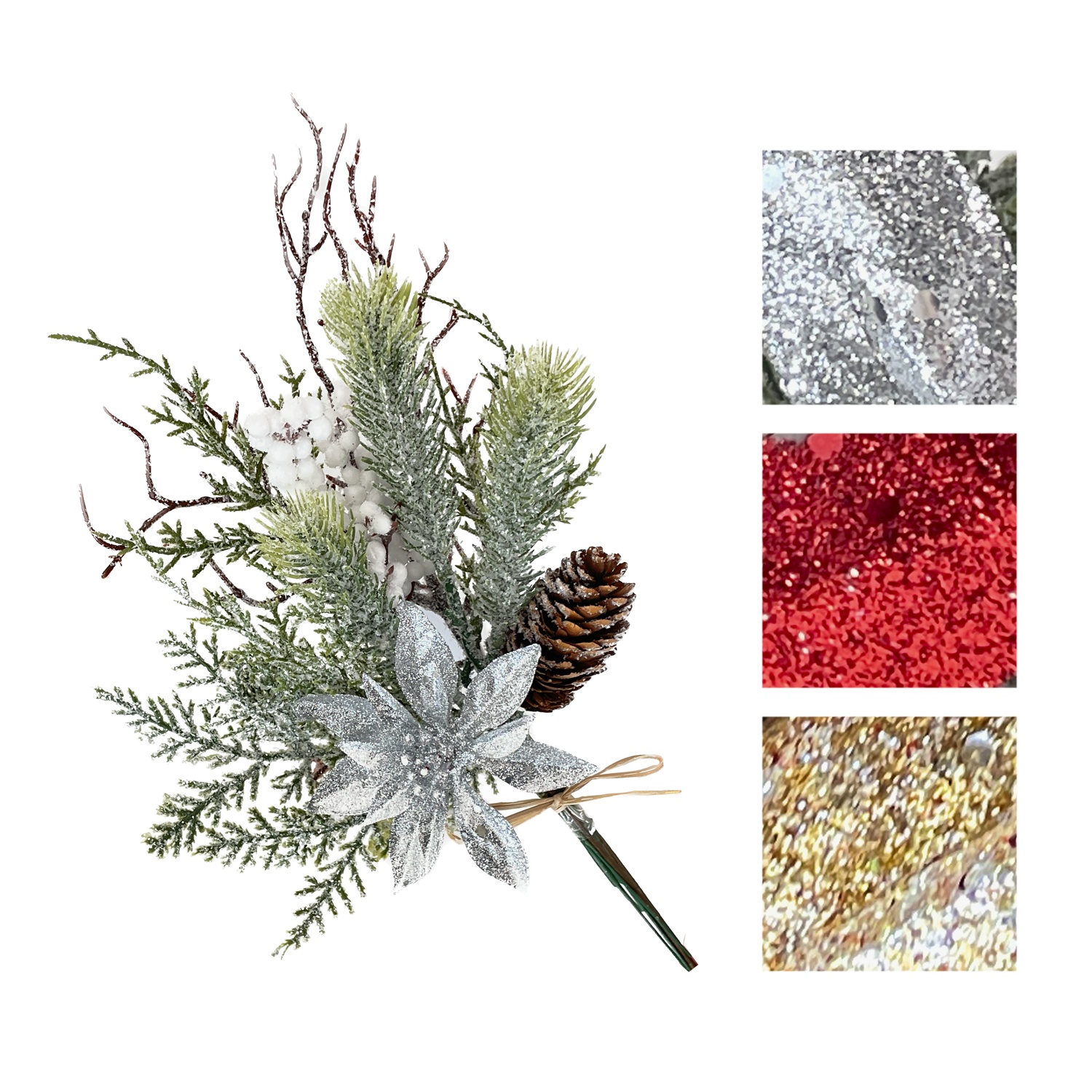 Nic 59505 Pick Natalizio Abete Innevato 46Cm