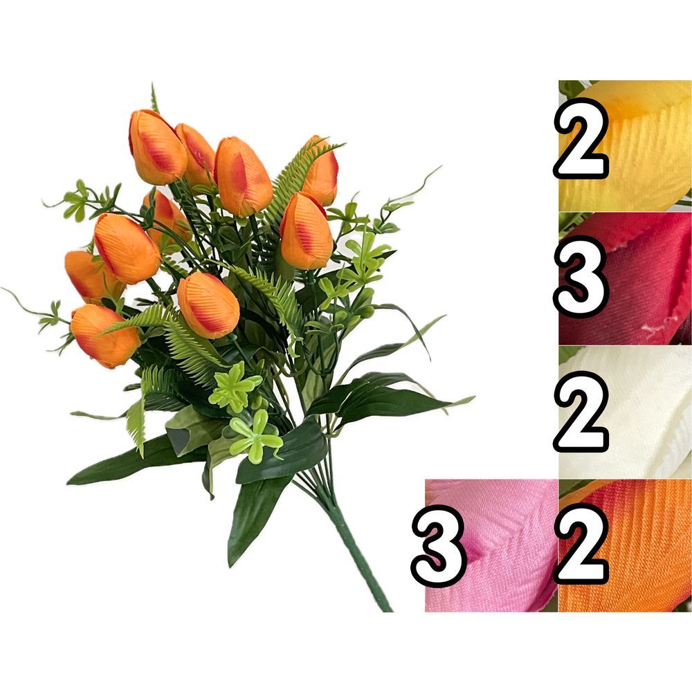 Hen 61550 Mazzetto Tulip Greenery 40Cm 5 Ass.