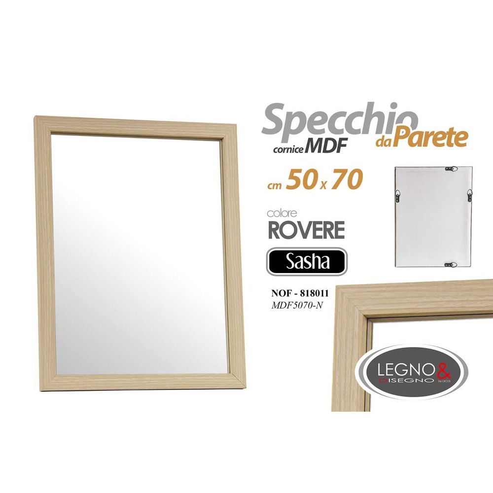 Nof/Specchio Rovere 50*70Cm Mdf5070-O