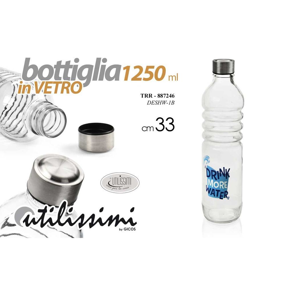 Trr/Bottiglia Vetro 1250Ml 33Cm Deshw-1B